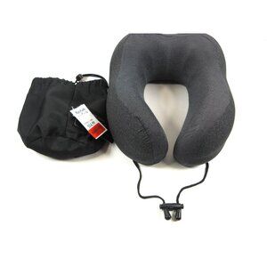 MLVOC Travel Pillow 100% Pure Memory Foam Neck Pillow Gray